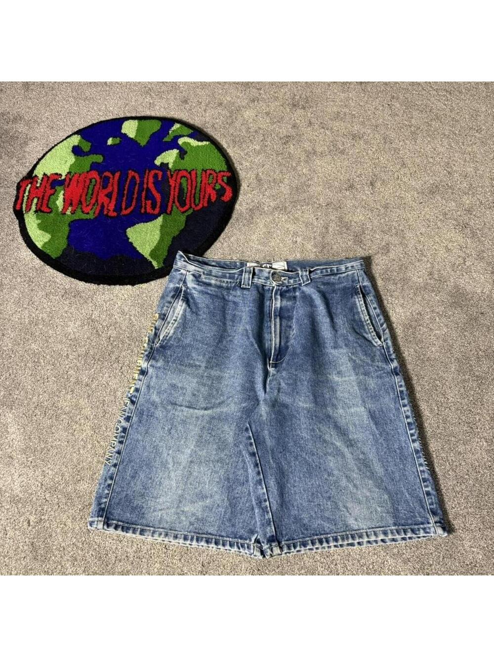 vintage y2k baggy jorts 2000’s bum denim